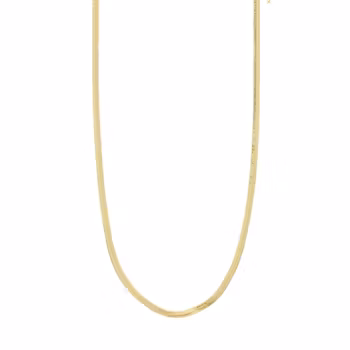 Joanna Recycled Flat Snake Chain Necklace Gold Pilgrim