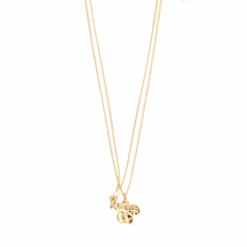 Zhuri Recycled Necklace 2-in-1 set Gold Pilgrim