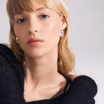 Asher Recycled Earrings Silver Pilgrim