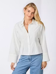 Rosa Solid Shirt White Neo Noir
