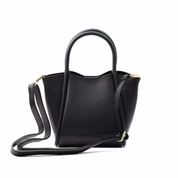 Florence Small Leather Bag Black Latalia