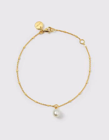 Treasure Single Pearl Bracelet Gold Syster P