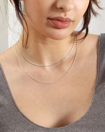 Sheer Station Necklace Silver Syster P