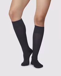 Irma Support Knee-Highs Black Swedish Stockings