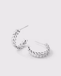 Layers Olivia Hoops Silver Syster P