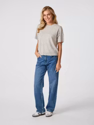 Missy Knit Tee Light Grey Mel Neo Noir