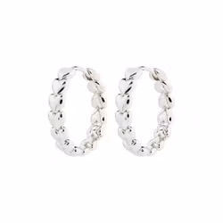 Maeve Hoop Earrings Silver Pilgrim