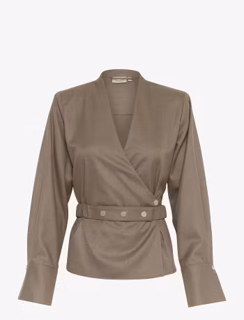 CaciaGZ Blouse Dark Timberwolf Mel Gestuz