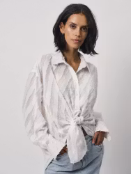 Ginny Relaxed Fil Coupé Shirt Milk White Dante6