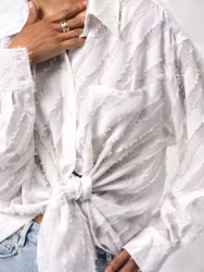 Ginny Relaxed Fil Coupé Shirt Milk White Dante6