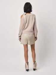 Ulyn Cut-Out Bow Sweater Sesame Beige Dante6