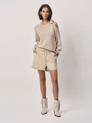 Ulyn Cut-Out Bow Sweater Sesame Beige Dante6