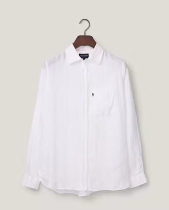 Classic Linen Shirt White Lexington