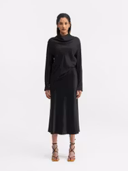 Hana Silk Skirt Black Ahlvar Gallery