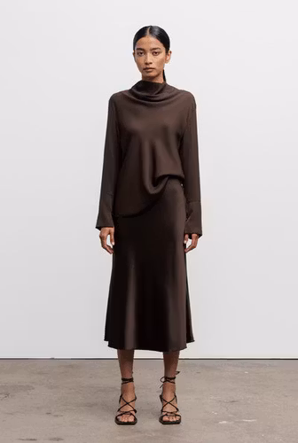 Ayumi Blouse Dark Brown Ahlvar Gallery