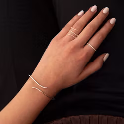 Sparkle Wrap Bangle Silver Syster P