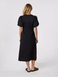 Illana Poplin Dress Black Neo Noir