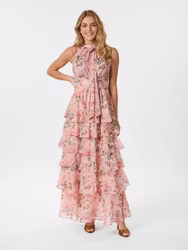 Marli Flower Chiffon Dress Rose Neo Noir