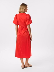 Illana Poplin Dress Red Neo Noir