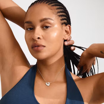 Dune Heart Necklace Silver Pilgrim