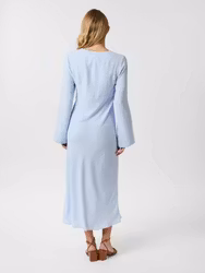 Krisha Solid Dress Light Blue Neo Noir