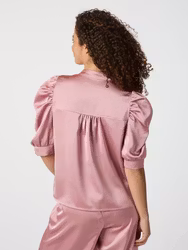 Roella Heavy Sateen Blouse Evening Rose Neo Noir