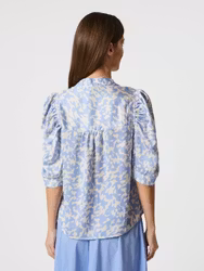 Roella Graphic Fade Blouse Light Blue Neo Noir