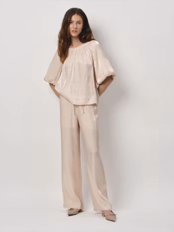 Simo Shimmer Back Detail Top Pink Dante6