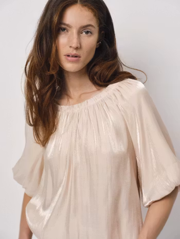 Simo Shimmer Back Detail Top Pink Dante6