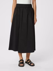 Yara Long Poplin Skirt Black Neo Noir