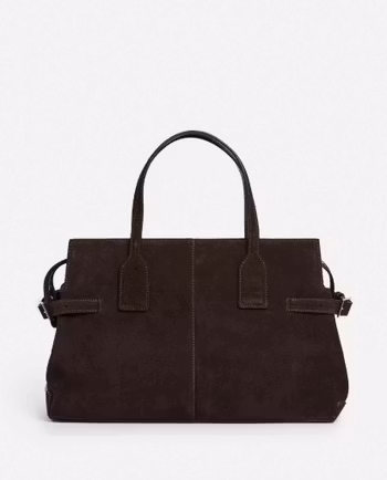 Lisa Bowler Bag Suede Chocolate Flattered