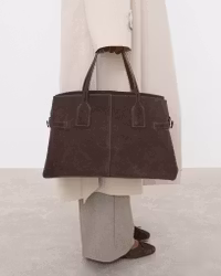 Lisa Bowler Bag Suede Chocolate Flattered