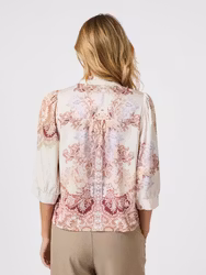 Roselle Artist Paisley Blouse Ivory Neo Noir