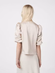 Elba Heavy Sateen Blouse Champagne Neo Noir