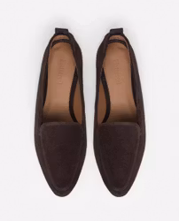 Cajsa Suede Chocolate Loafer Flattered