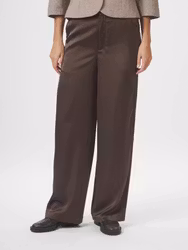 Emmett Heavy Sateen Pants Dark Brown Neo Noir
