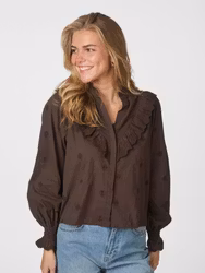 Degas Blouse Dark Brown Neo Noir