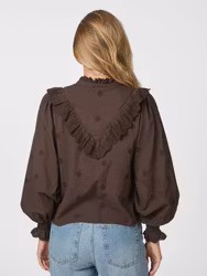 Degas Blouse Dark Brown Neo Noir