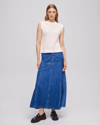 Laurentine Rue HW Skirt Mid Blue Wash MSCH