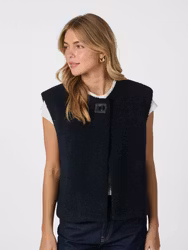 Anjanna Teddy Vest Navy Neo Noir