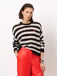 Ariama Striped Sweater Black/Cream Dante6