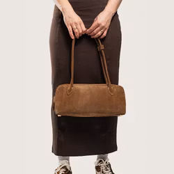 Alba Suede Bag Camel Latalia