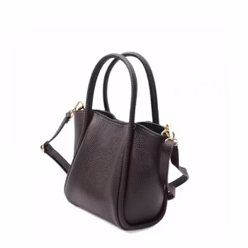 Florence Small Leather Bag Dark Brown Latalia