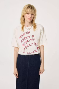 Rose Wine T-shirt Cosy White Fabienne Chapot