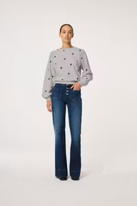 Dina Sweater Grey Melange Fabienne Chapot