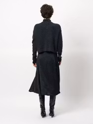 Mirage Flowy Satin Skirt Midnight Green Dante6