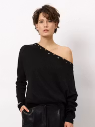 Mayu Off Shoulder Sweater Raven Dante6