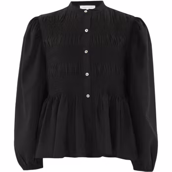 Chloe Smock Blouse Black Continue