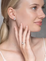 Embla Ring Crystal Silver Ylva Li