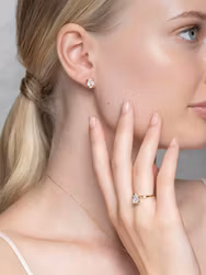 Embla Ring Crystal Gold Ylva Li